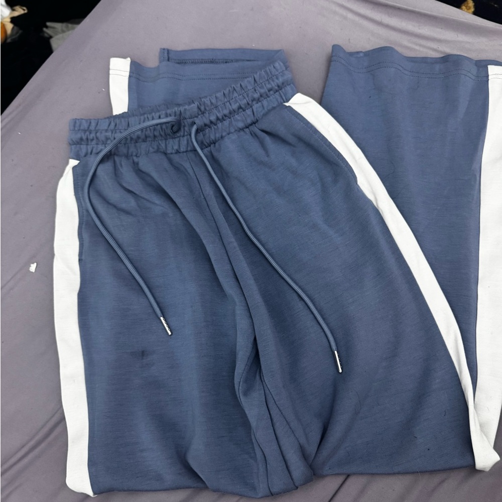 Blue & White Sweatpants & sweatshirt Set XS matching hoodie